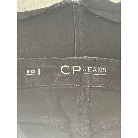 CP Jeans Black Wash Cut-Off Raw Hem Mini Denim Skirt Junior's Size 1 - Picture 6 of 7